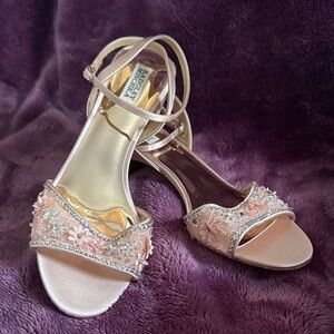 Badgley Mischka Pink Embellished Heels
